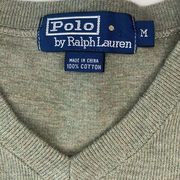 Men's Sage Green Ralph Lauren Polo Sweater Size M - Picture 2 of 3